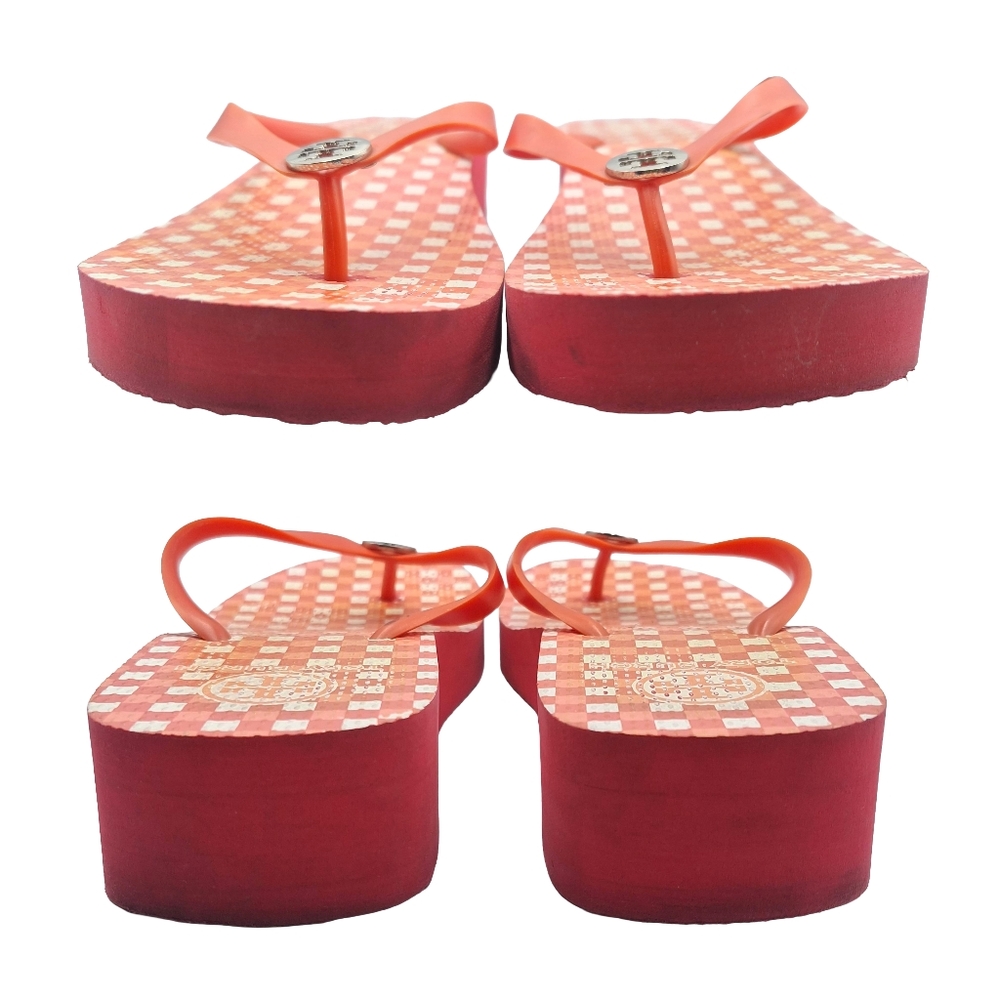 Tory Burch Gingham Platform Flip Flop Sandals - Picture 5 of 8